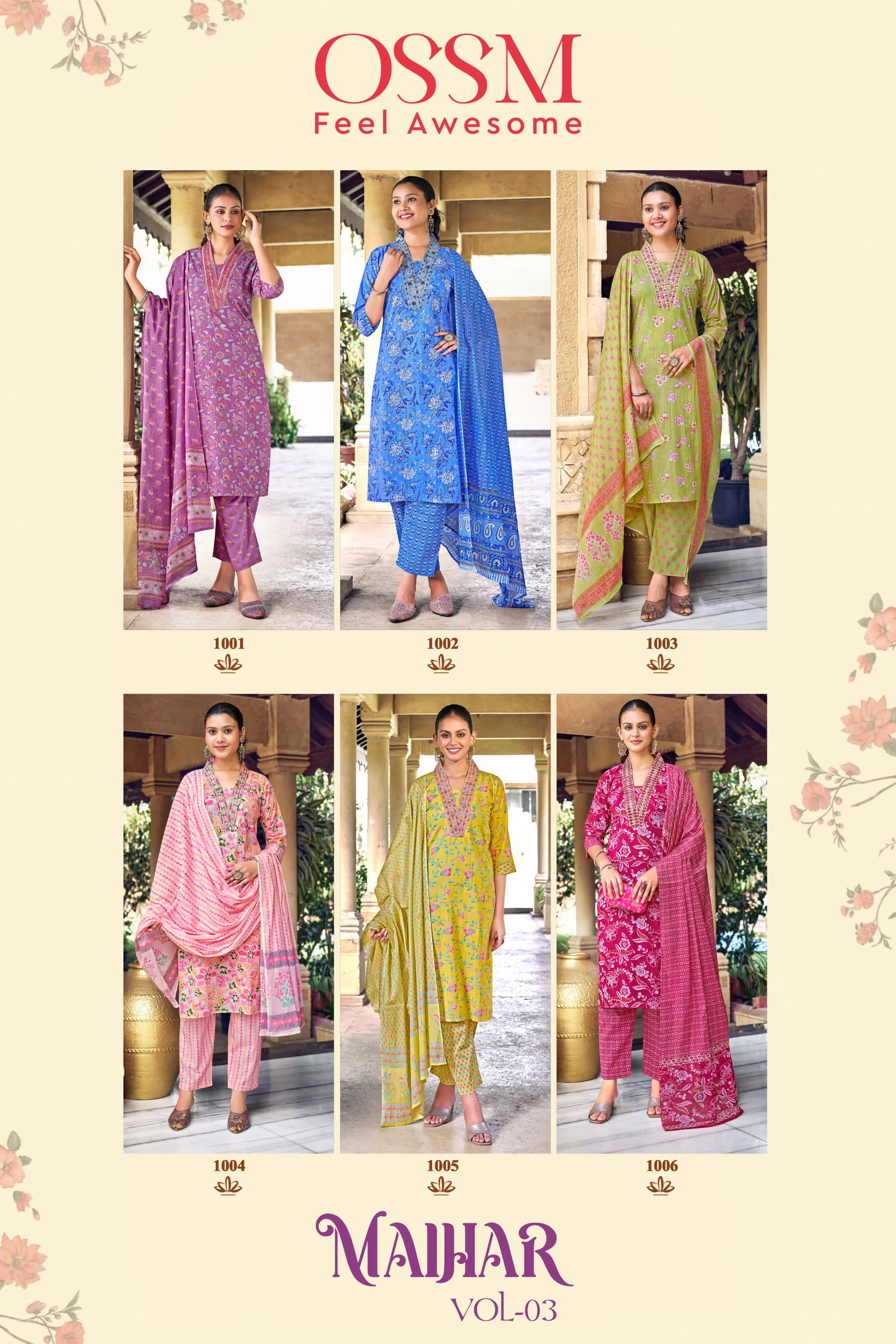 Malhar Vol 03 By Ossm Designer Cotton Printed Kurti With Bottom Dupatta Wholesale Price In Surat
